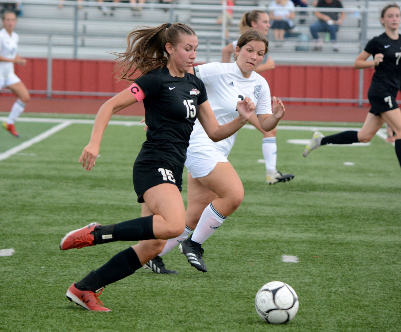 Hipps advances down the field